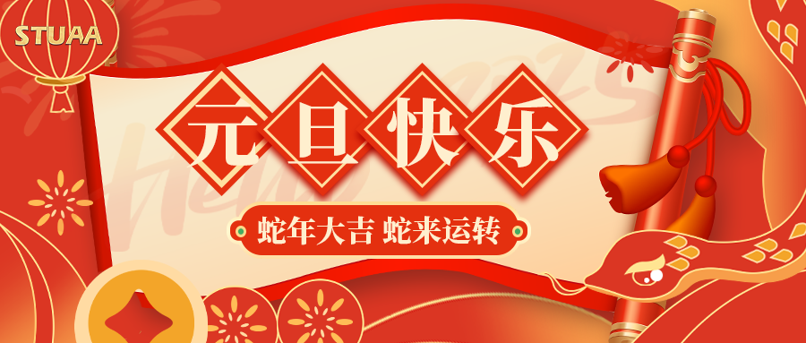 斯图祝您元旦快乐,2025蛇年大吉